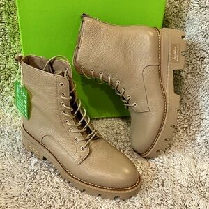 NWT - Sam Edelman Garret Lace-Up Leather Combat Boots, Size 9.5 M